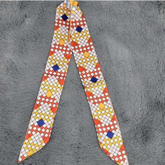 New France Paris Rope Silk Skinny Scarf Twilly - Picture 5 of 7